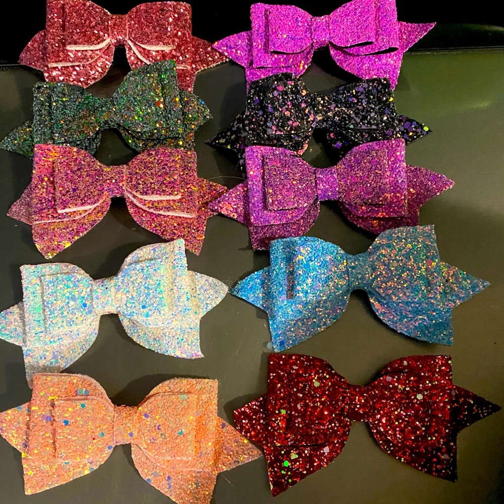 Pretty hair bows handmade. $30 for all